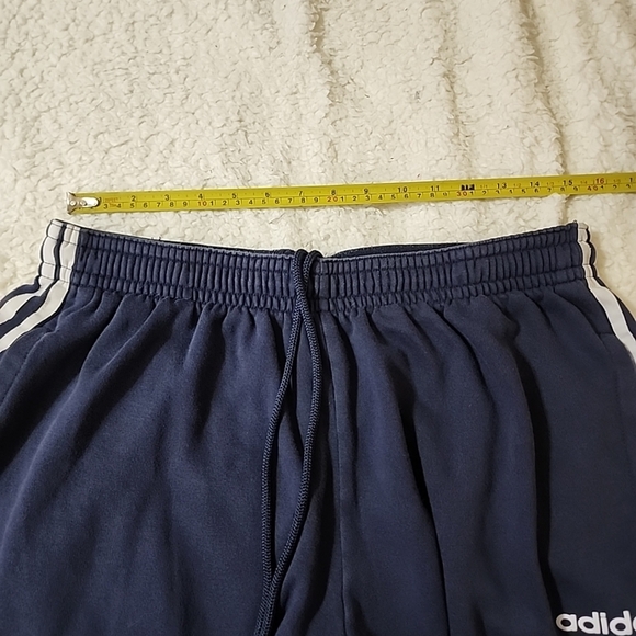 Adidas Sweatpants Mens XL Navy Blue 3 Stripes Lounge Joggers Pockets Fleece. - Picture 4 of 8